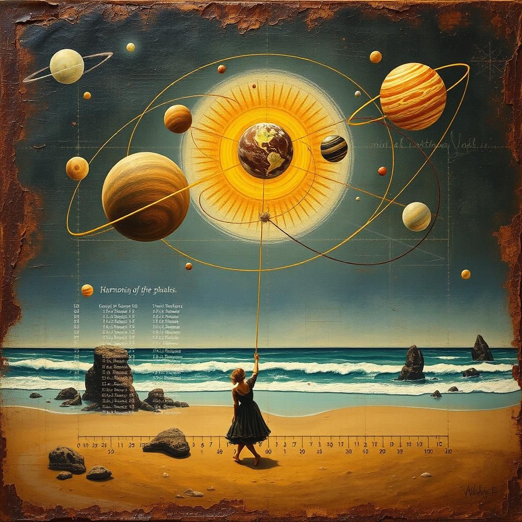 Surreal Mortality Graph Oil Painting on Leather