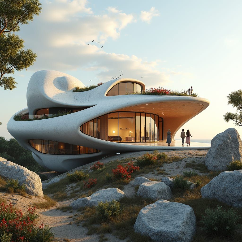 Futuristic Bionic Building with Iranian Geometric Forms