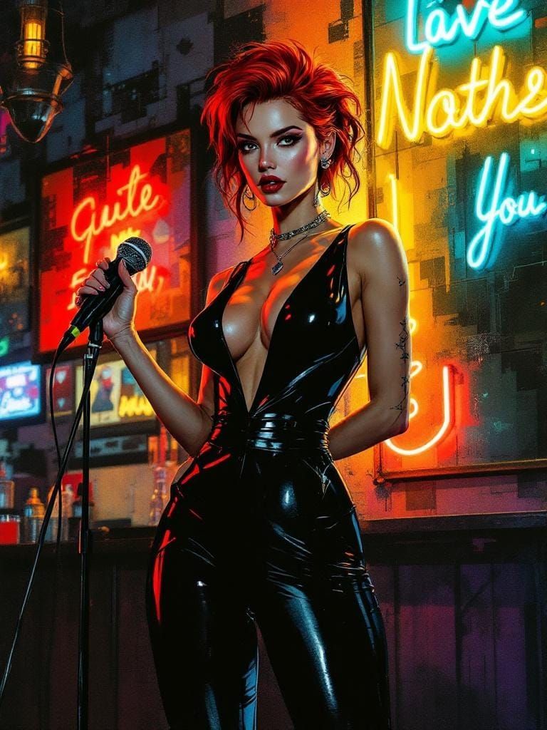 Red-Haired Singer in Speakeasy, McKean and Nagel Style