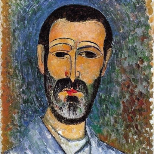 A Melancholic Figure Embracing the Storm, in a Haunting Expr...