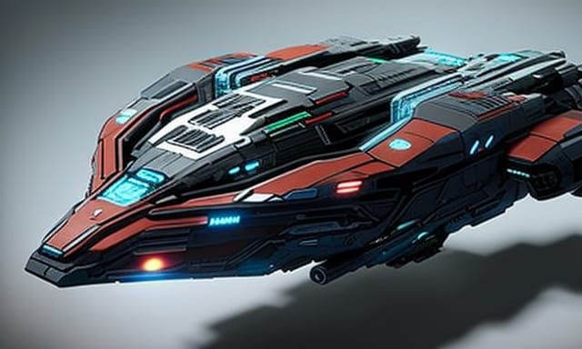 Banished Warship in Deep Space Concept Art