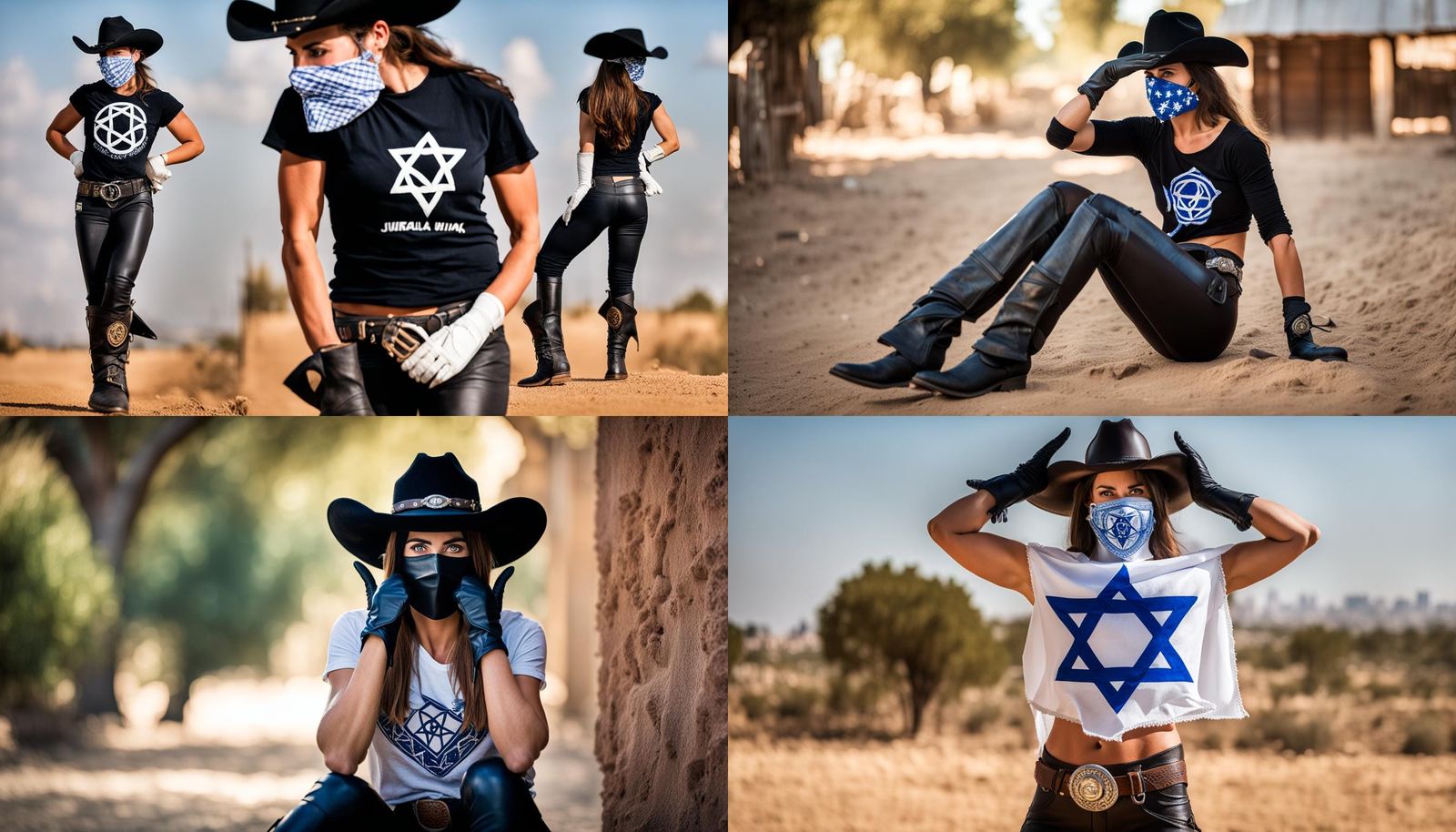 Cowgirl with Symbolic Mask in Professional Photography