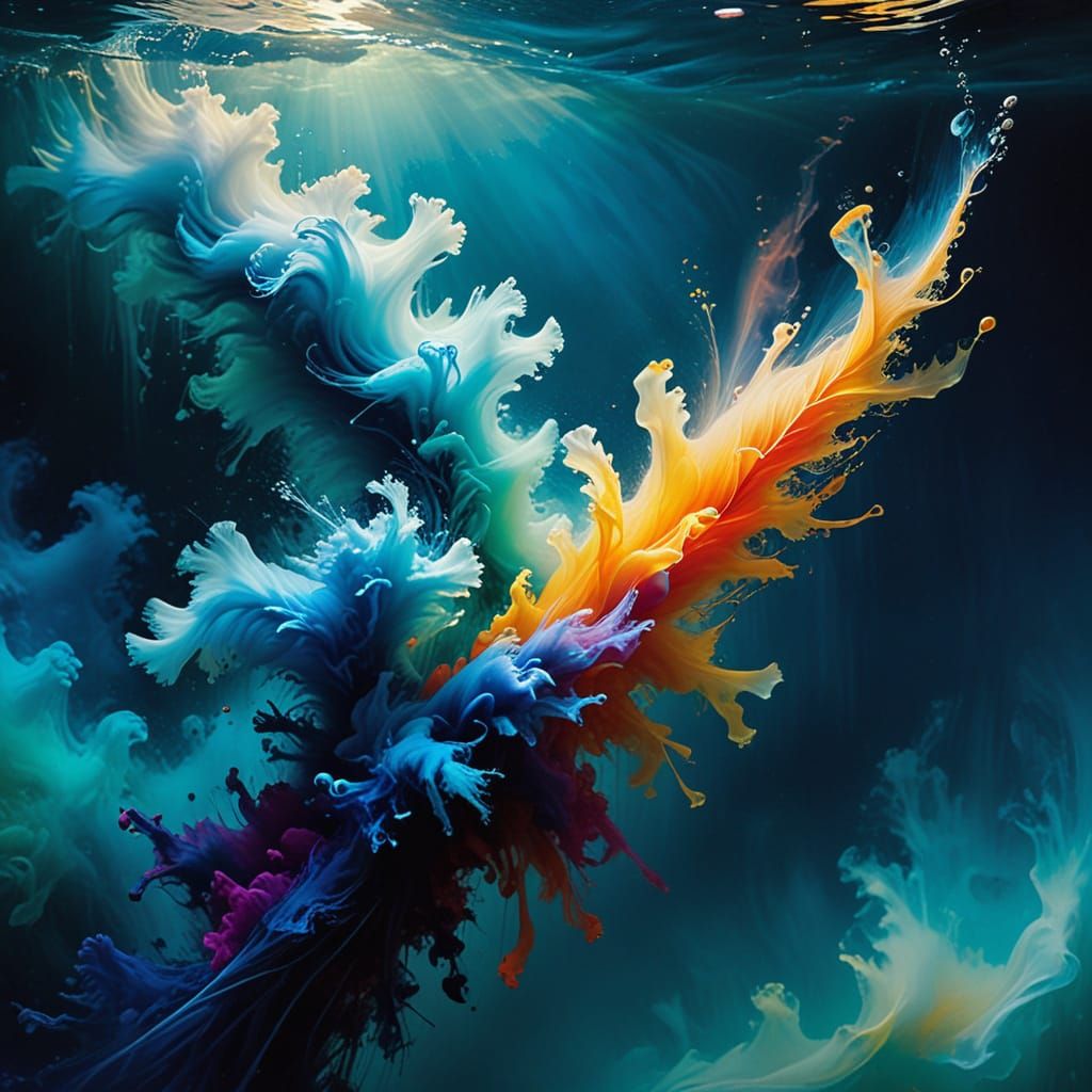 Dreamy Abstract Waves in Soft Focus