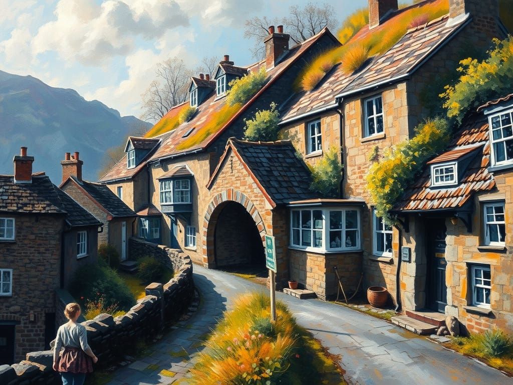 Welsh Noir Revival in Neo-Impressionist Brushstrokes