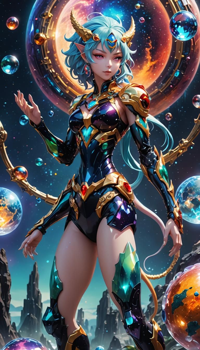 Anime Chimera Girl on Alien Planet in 8K