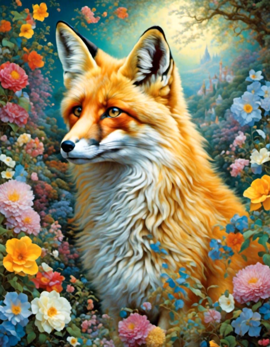 Fox in Midnight Garden: A Dark Fantasy