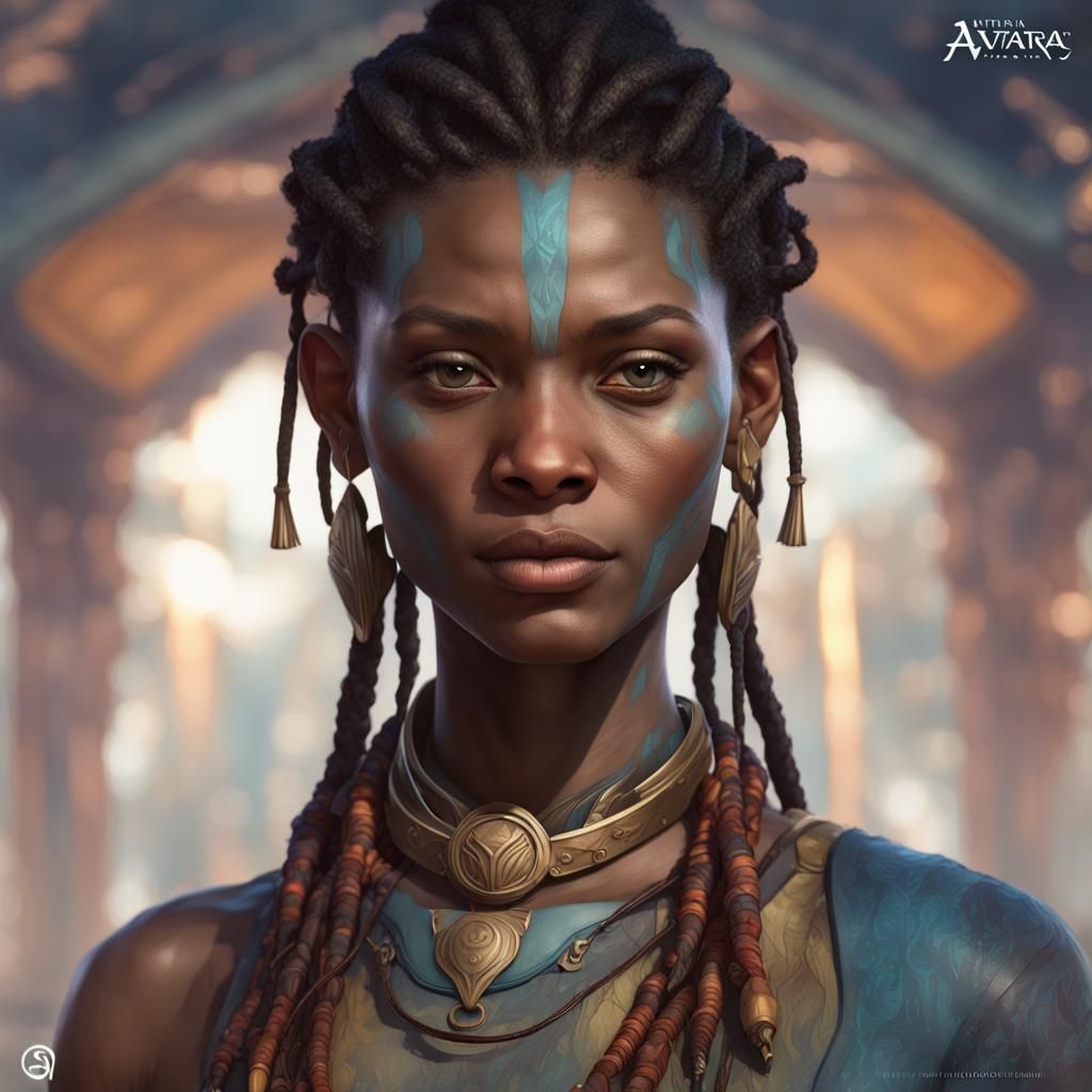 Avatar's Tsireya: Hyperdetailed Portrait in Digital Art Styl...