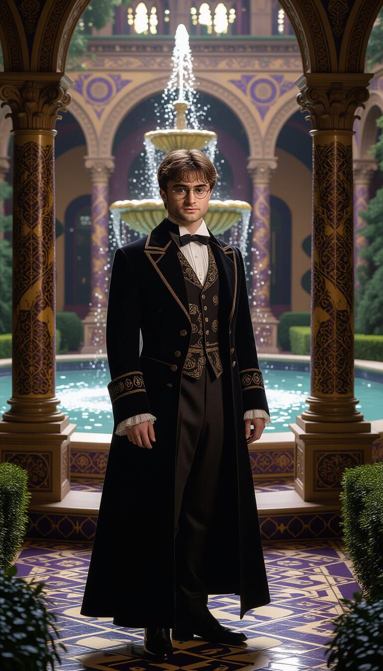 Mystical Garden Portrait in Dark Fantasy Style