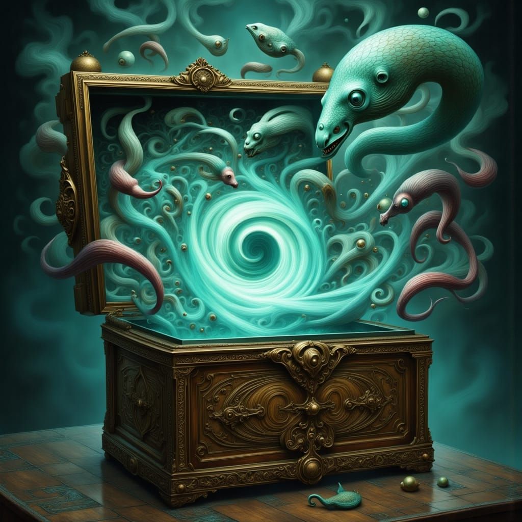 Surreal Creatures Emerge from Pandora's Box