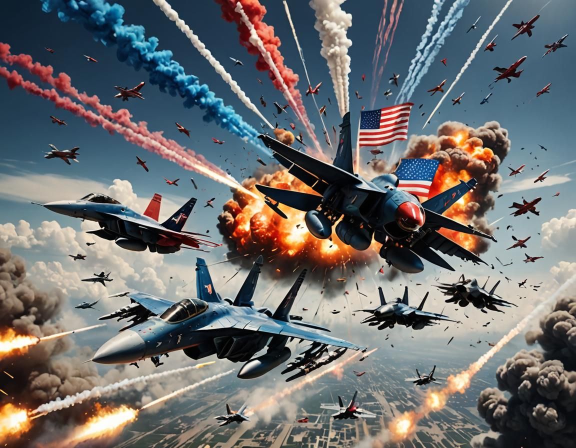 Fighter Jets Unite Against Alien Invasion: Concept Art