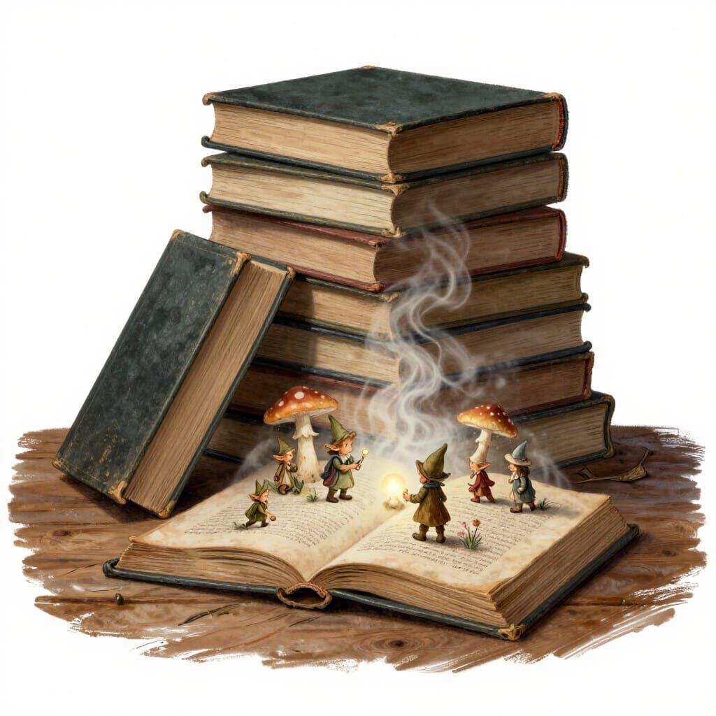 Magical Book Mist Reveals Elves and Gnomes