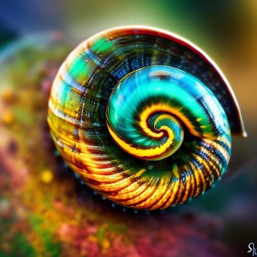 Glowing Gypsy Snail in Hyperrealistic Street Art