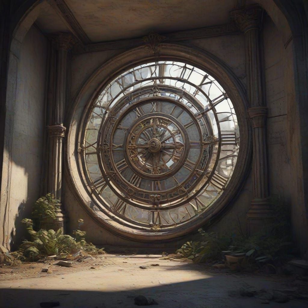 Baroque Clockpunk Matte Painting of Uniportal in Mistaken Or...