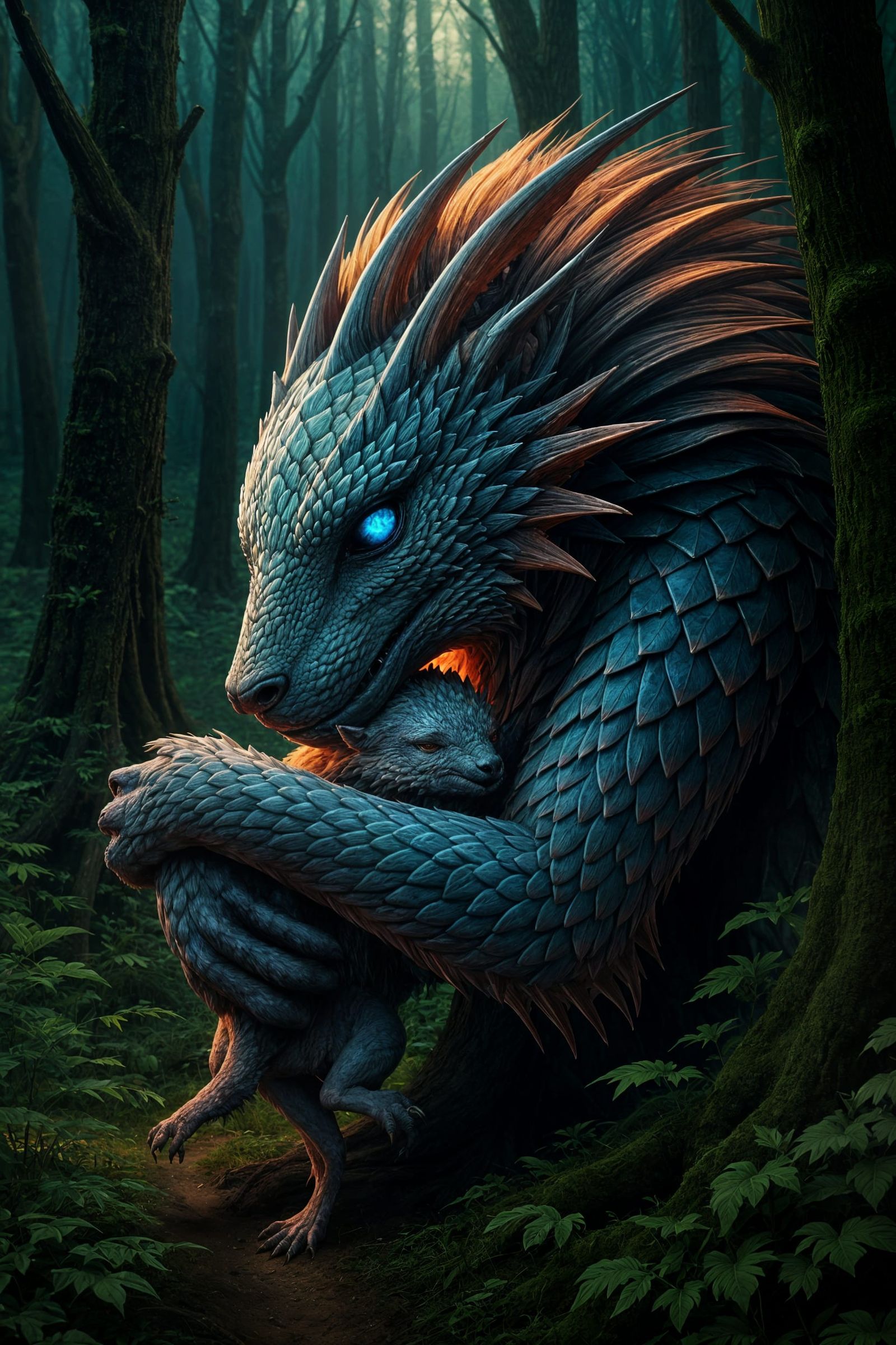 Mythical Beast Protecting Creature in Unreal Engine