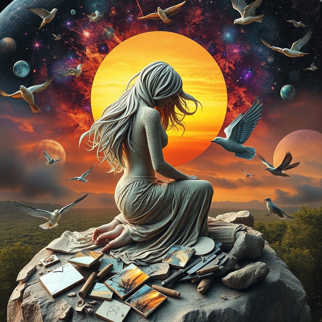 Surreal Dreamscapes: A Woman's Journey to Self-Discovery