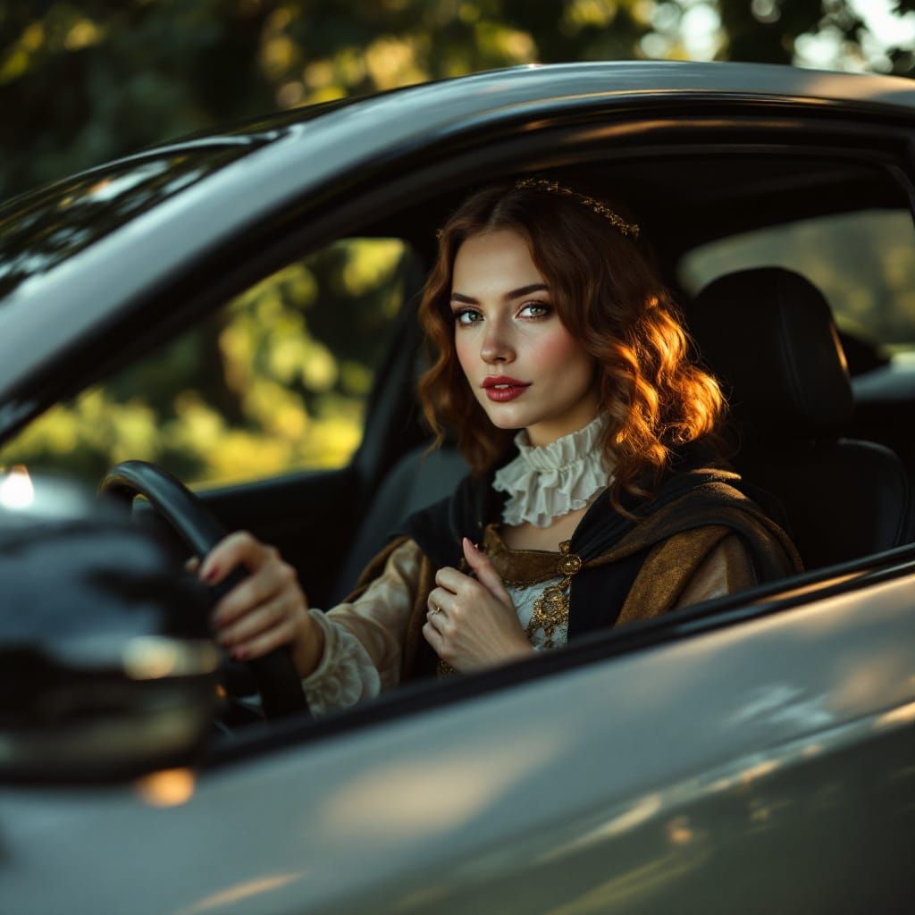 Mona Lisa in SUV: Renaissance Meets Modern