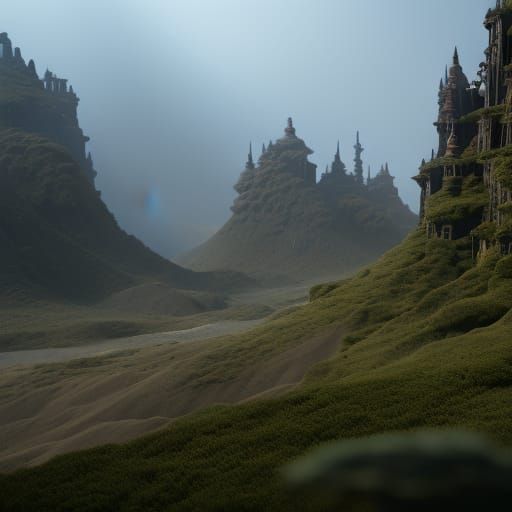 Fantastical Matte Painting with Deep Color