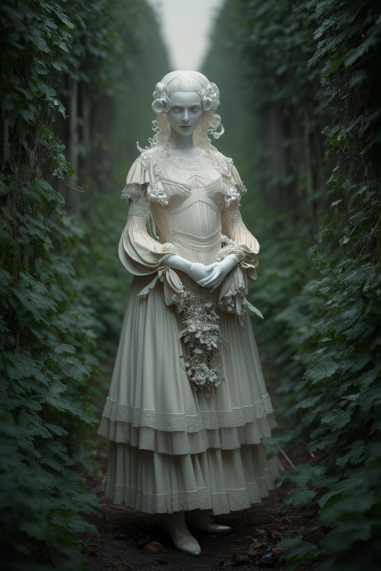 Dreamlike Metallic Paper Iris Folding Composition