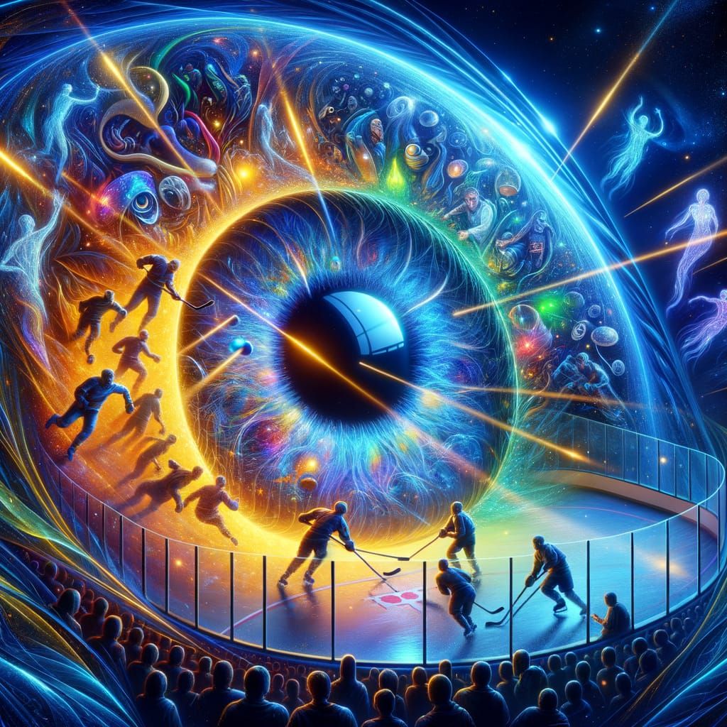 Dichroic Glass Spectacle with Twisted Layers and Ghostly Hoc...