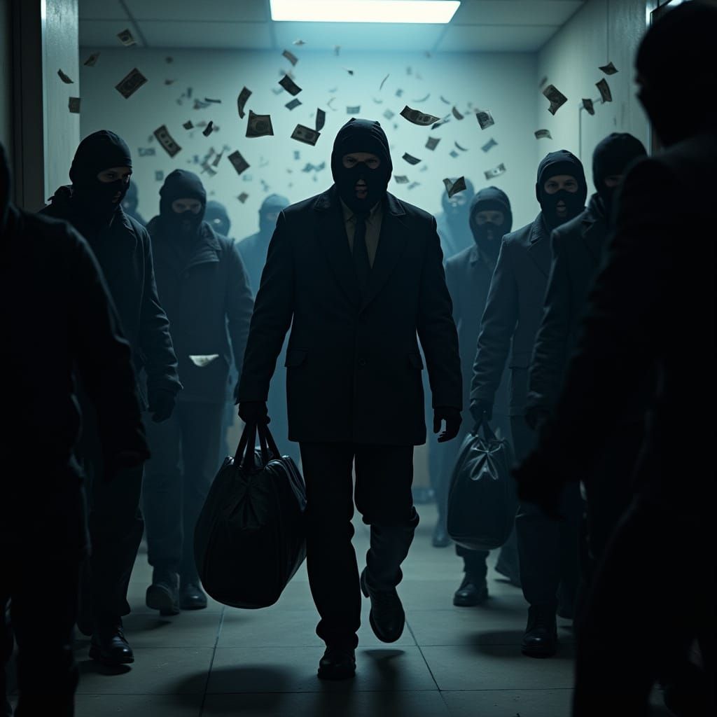 Bank Robbery in Progress with Chaotic Cash