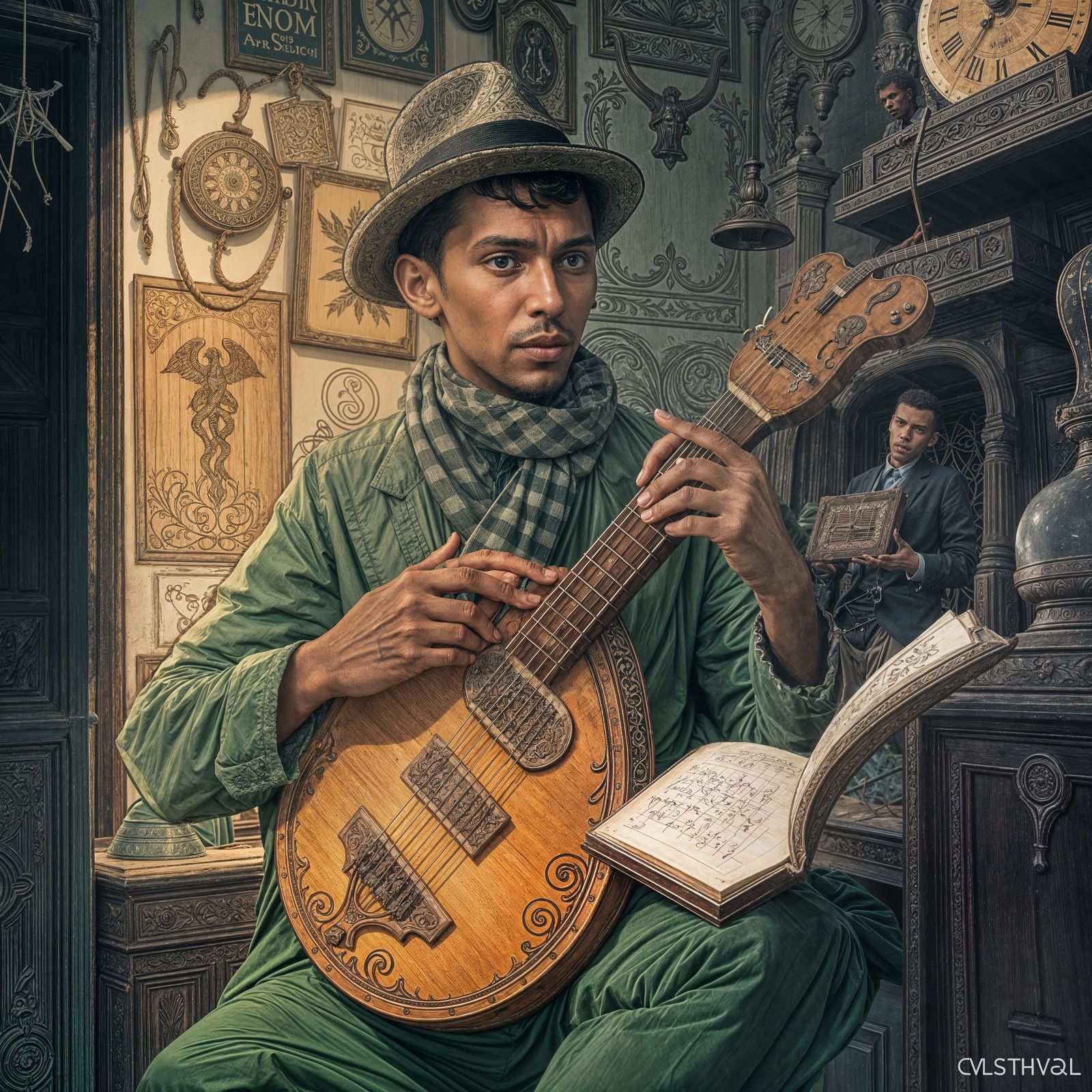 Belgian Musician Creates Catchy Tune on Exotic Stringed Inst...