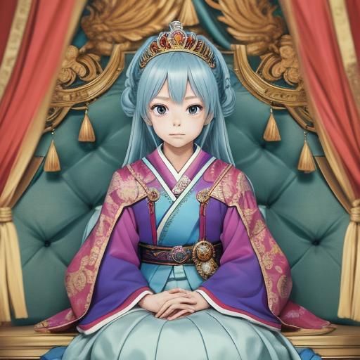 Anime-Style Royalty Illustration