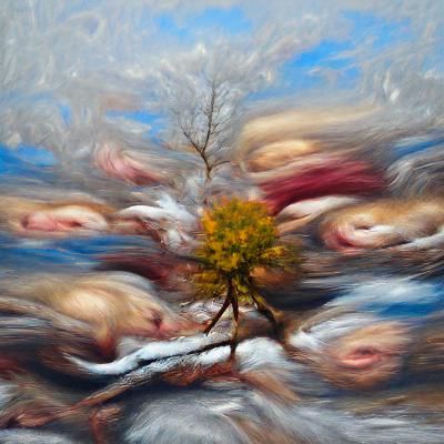 Tree Wakes to Life: A Renaissance Oil Painting