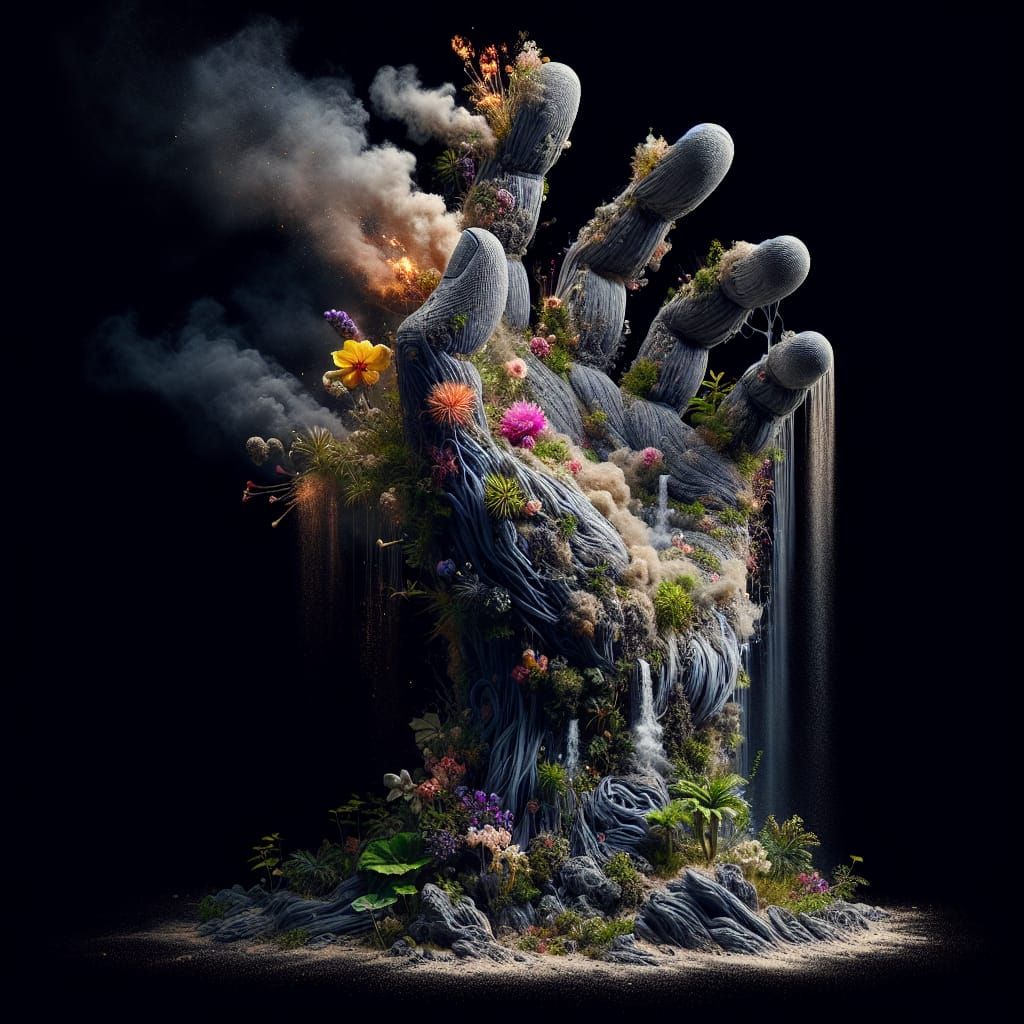 Hypermaximalist Masterpiece: Elemental Hand in Bloom
