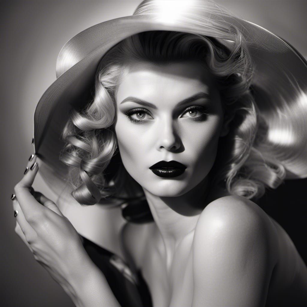 Glamour Model in Film Noir with Dynamic Lighting