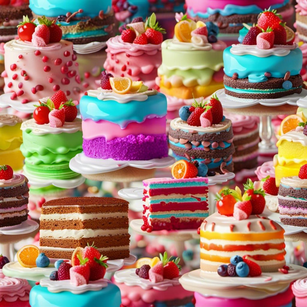 Colorful Cake in High Resolution