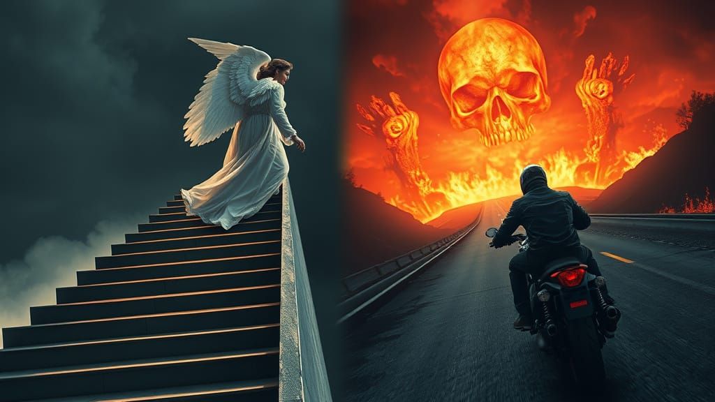 Angel and Biker: Stairway to Heaven, Highway to Hell