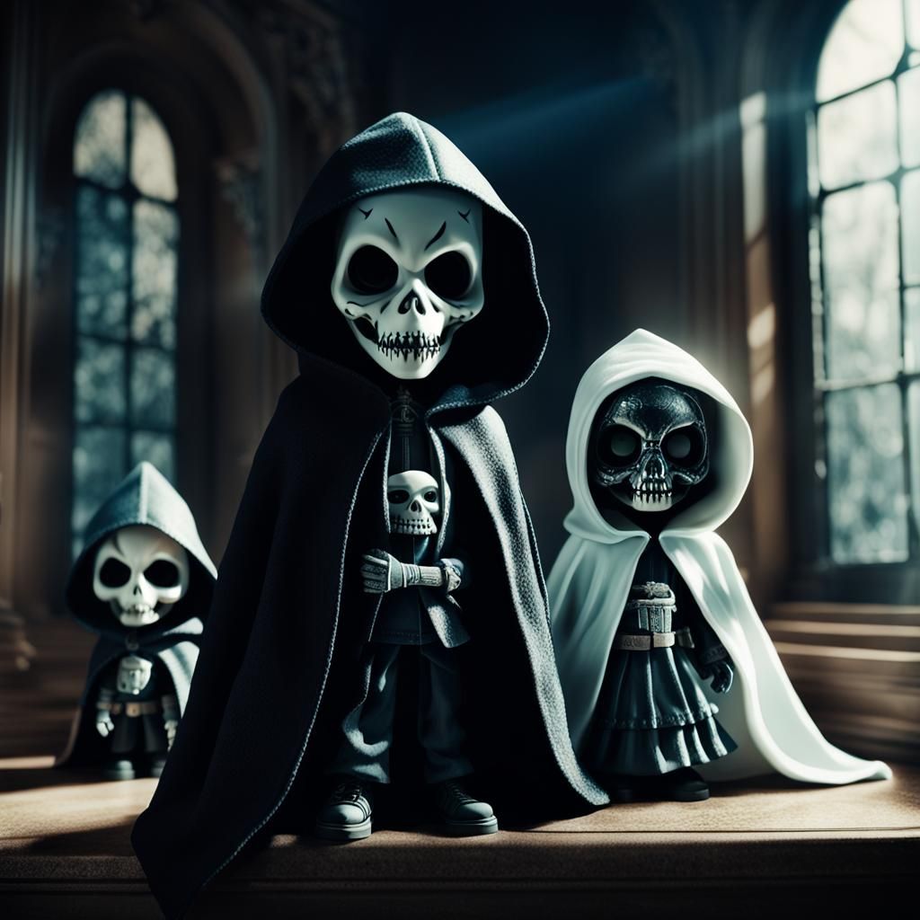 Ghostface Killer Meets Bratz Dolls in Anime Style