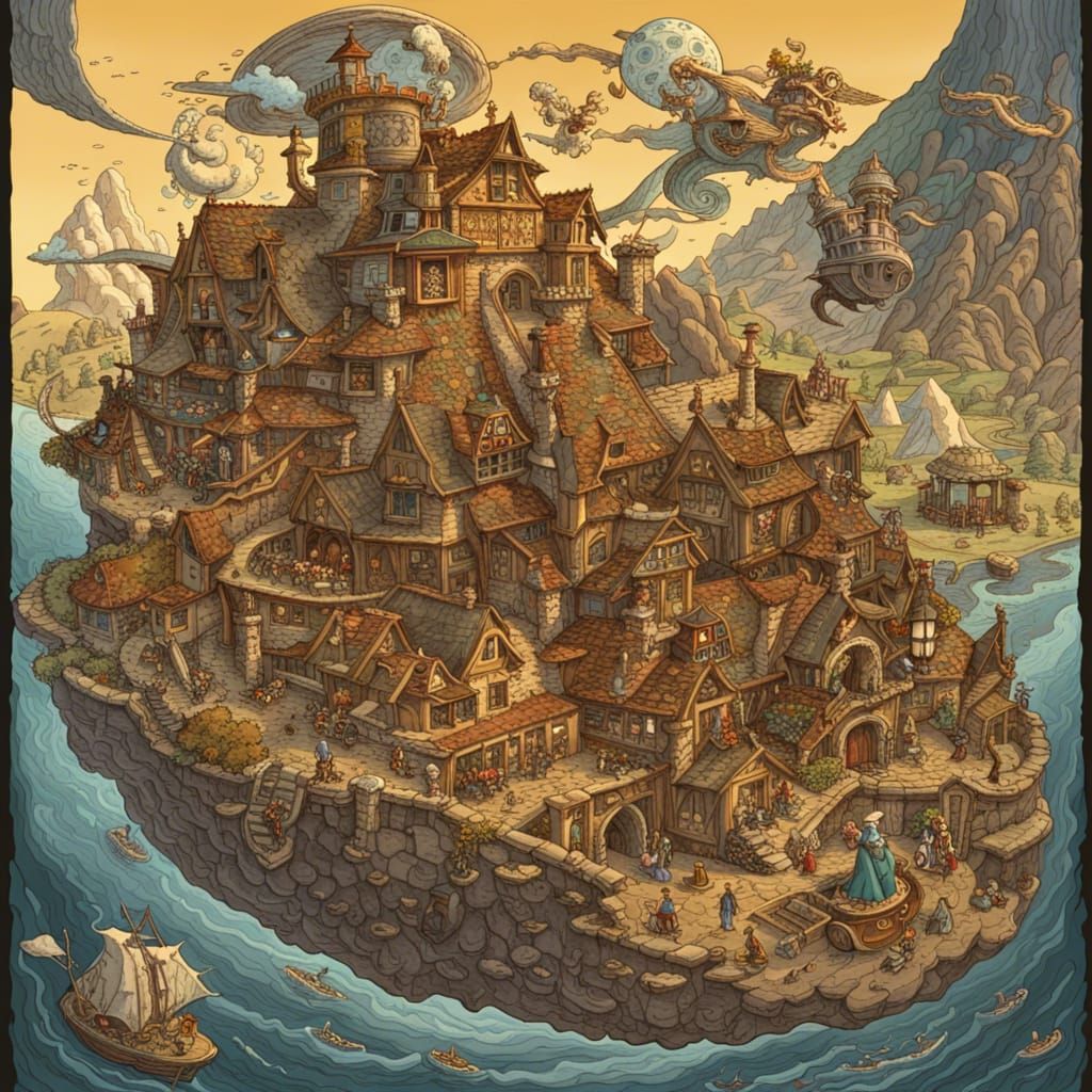 AI Generated Image of Discworld