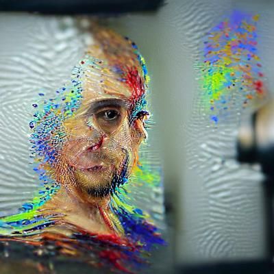 Abstract AI Self-Portrait: Machine's Interpretation