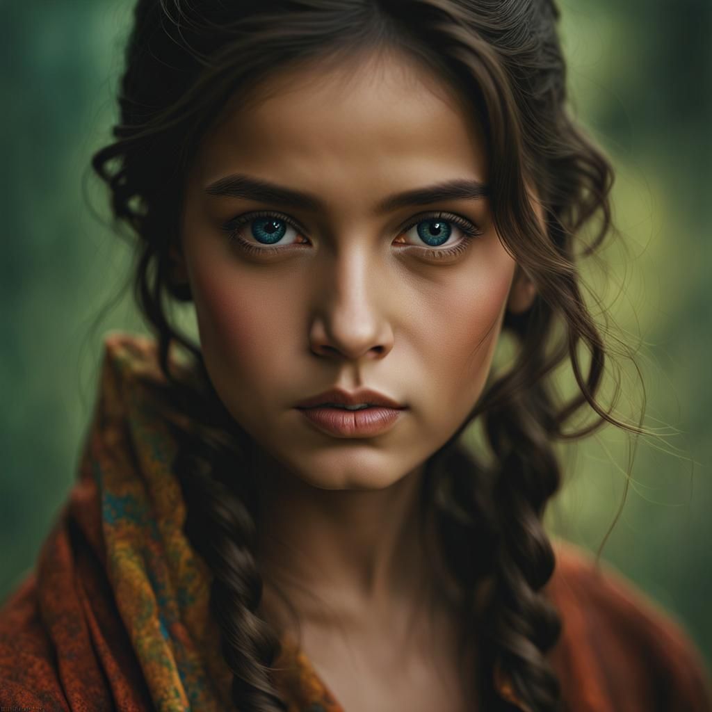 Gorgeous Blind Girl Portrait in Fantasy Style