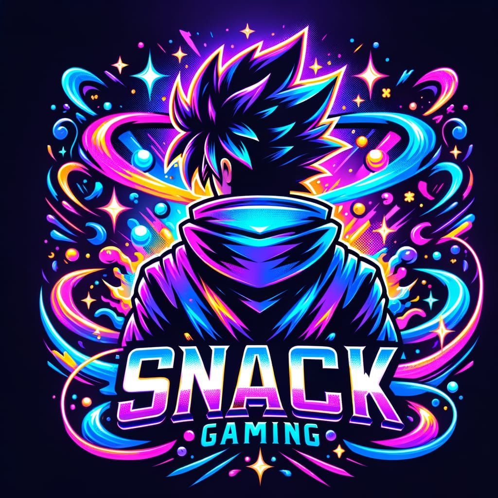Retro 80s Neon Logo with Manga Flair
