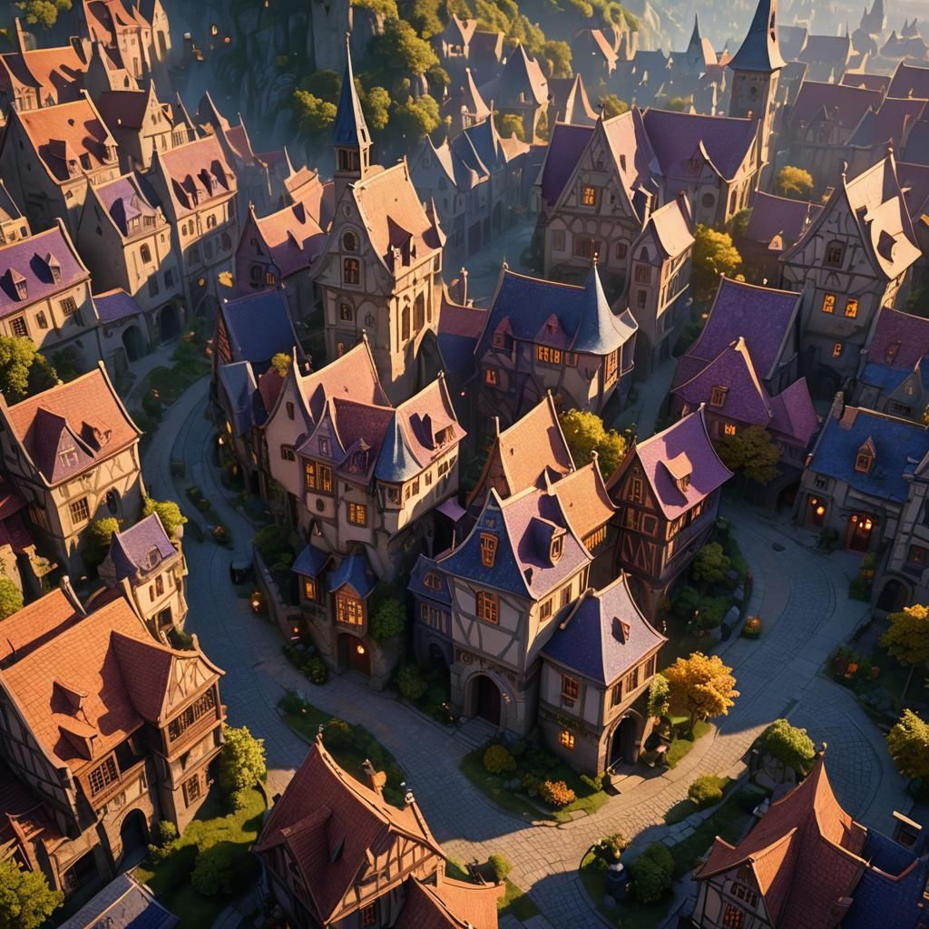 Mystical Town of Termism: Fantasy Concept Art