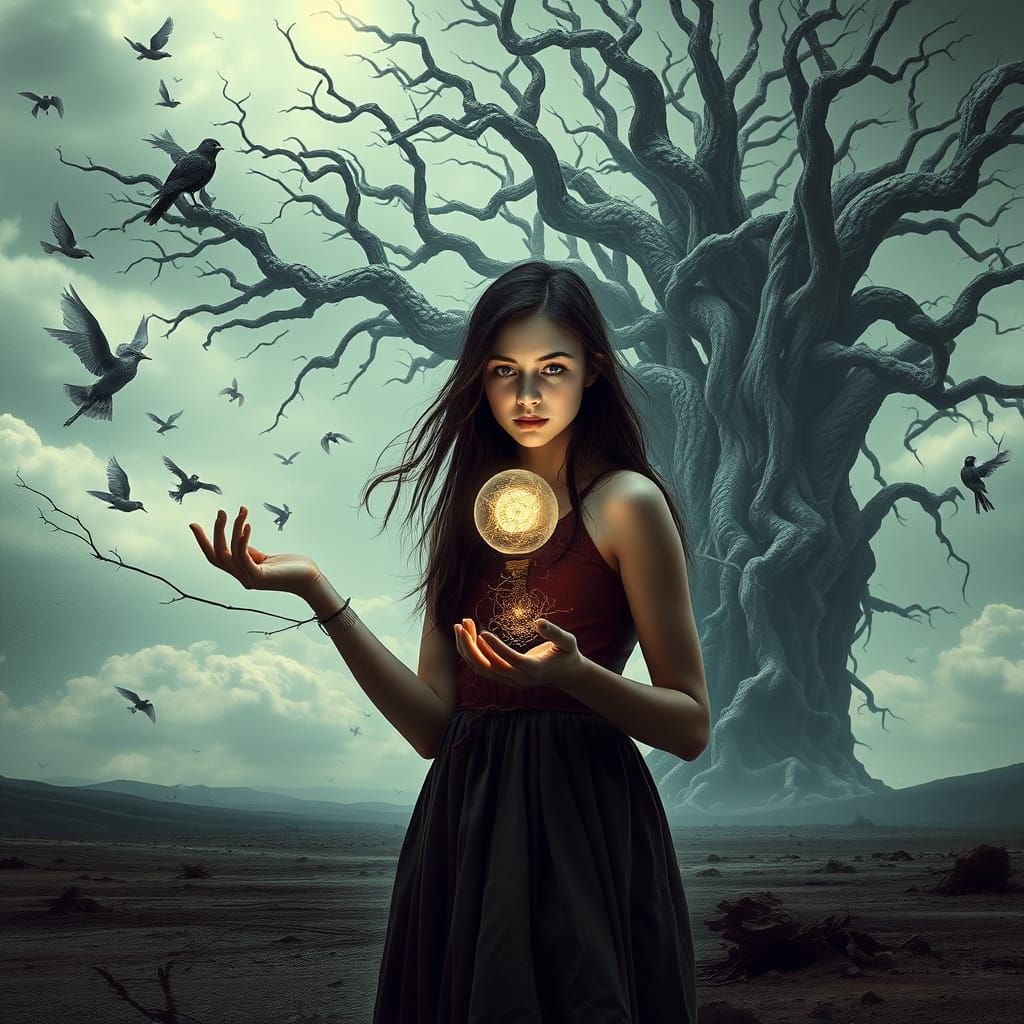 Contrasting Existence in a Haunting Landscape