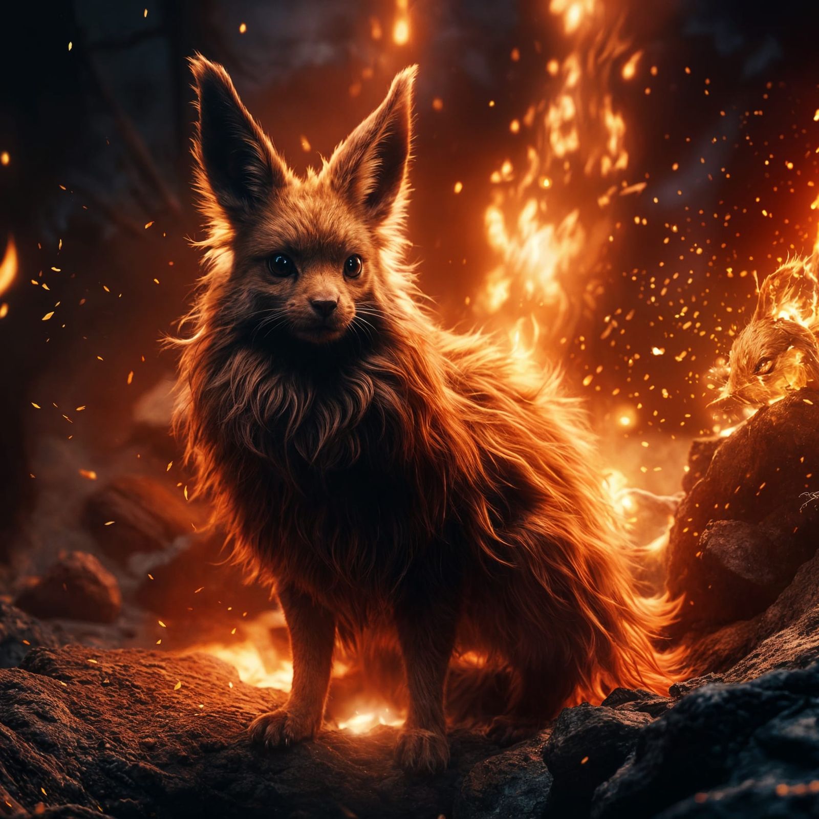 Photorealistic Pokemon Flareon Image