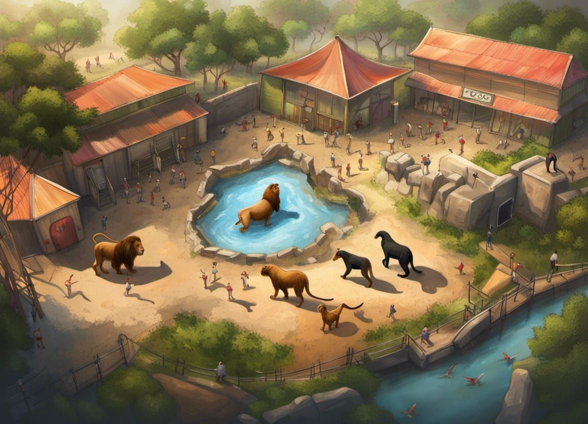 Zoo, bird's eye view