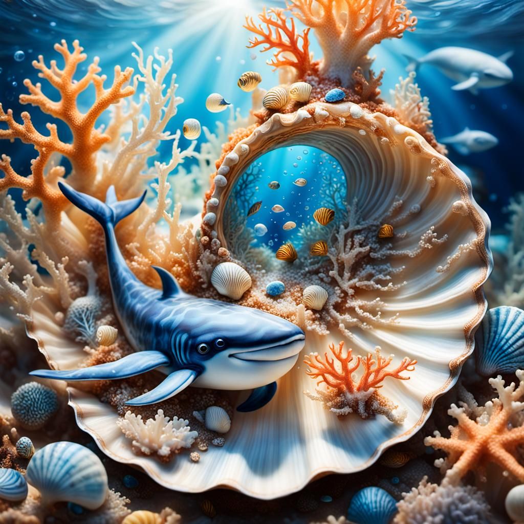 Seashell Kingdom: Miniature Underwater Fantasy Art