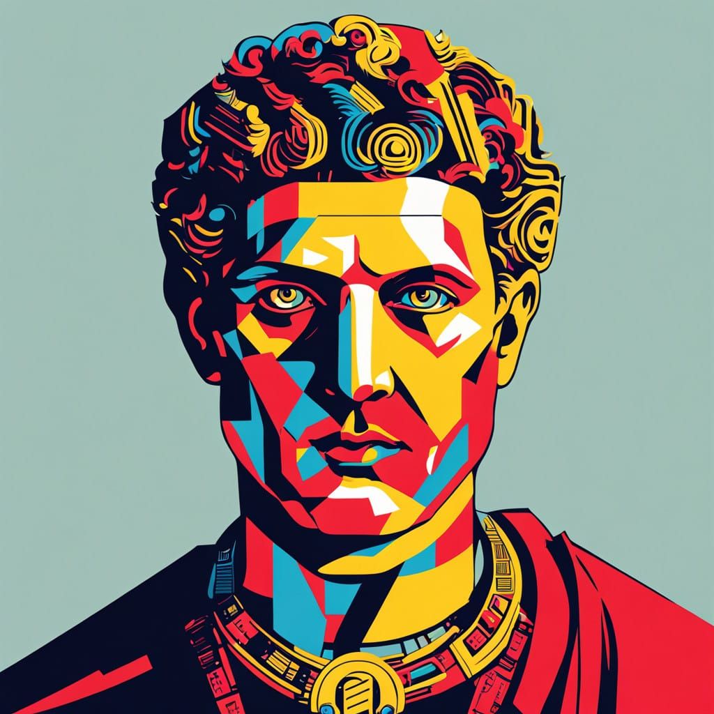 Caligula in Vibrant Pop Art Style