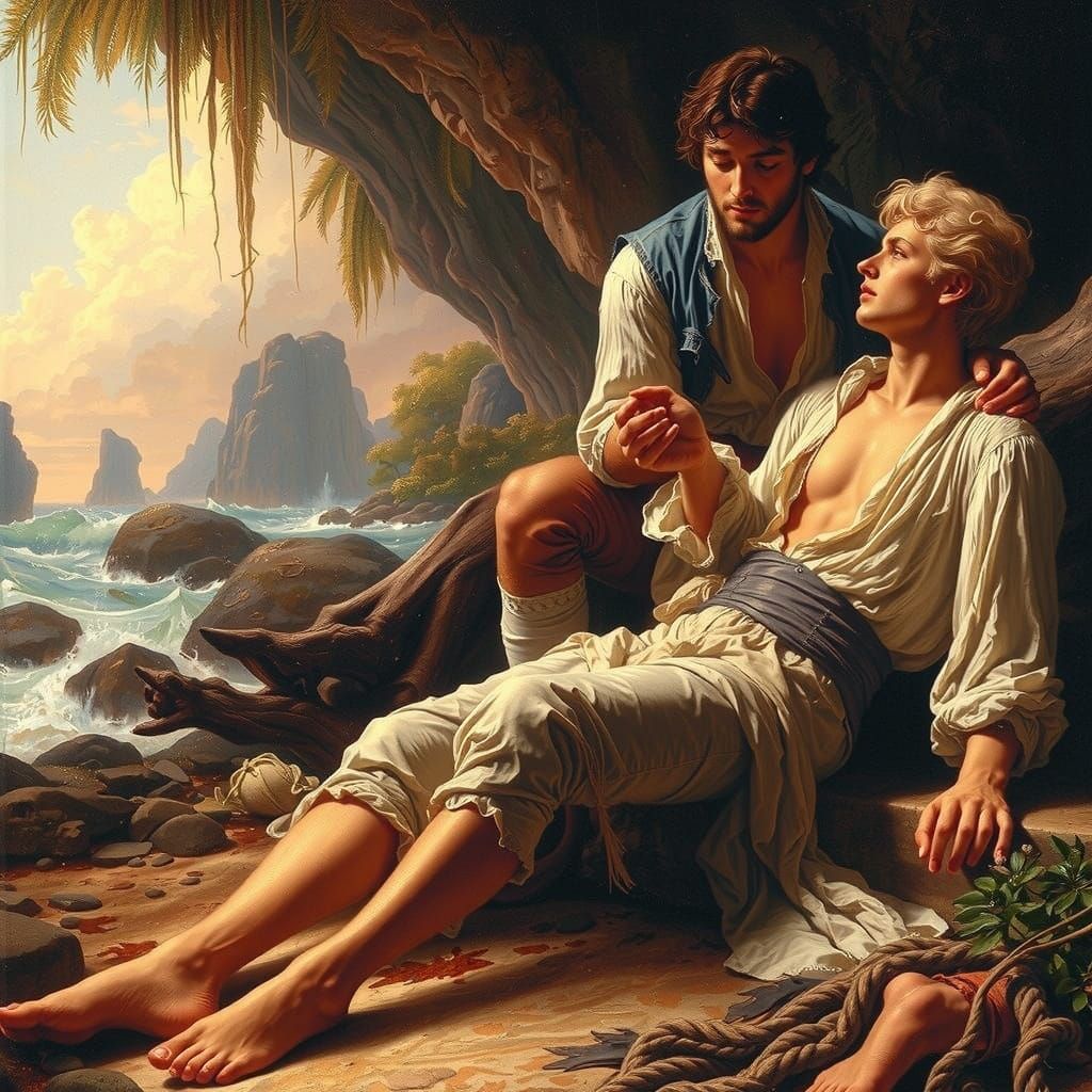 Gentlemen in a Cave, Stranded on a Tropical Isle