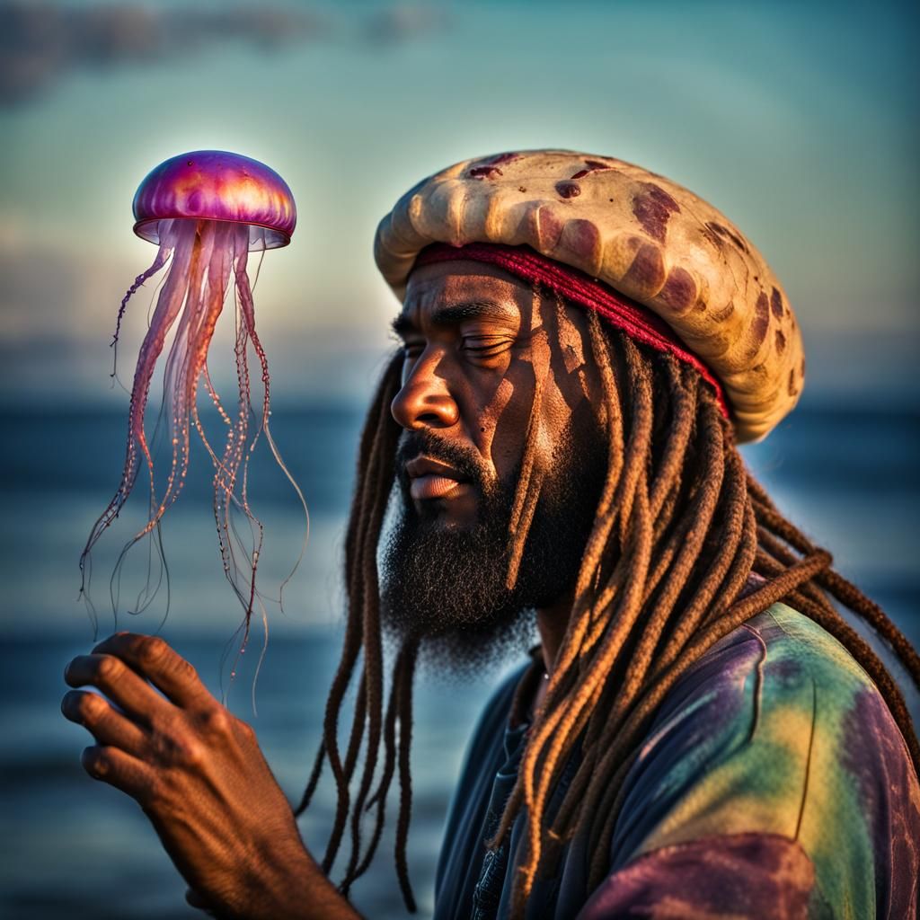 Jellyfish Hippie with Dreads: Professional Photo