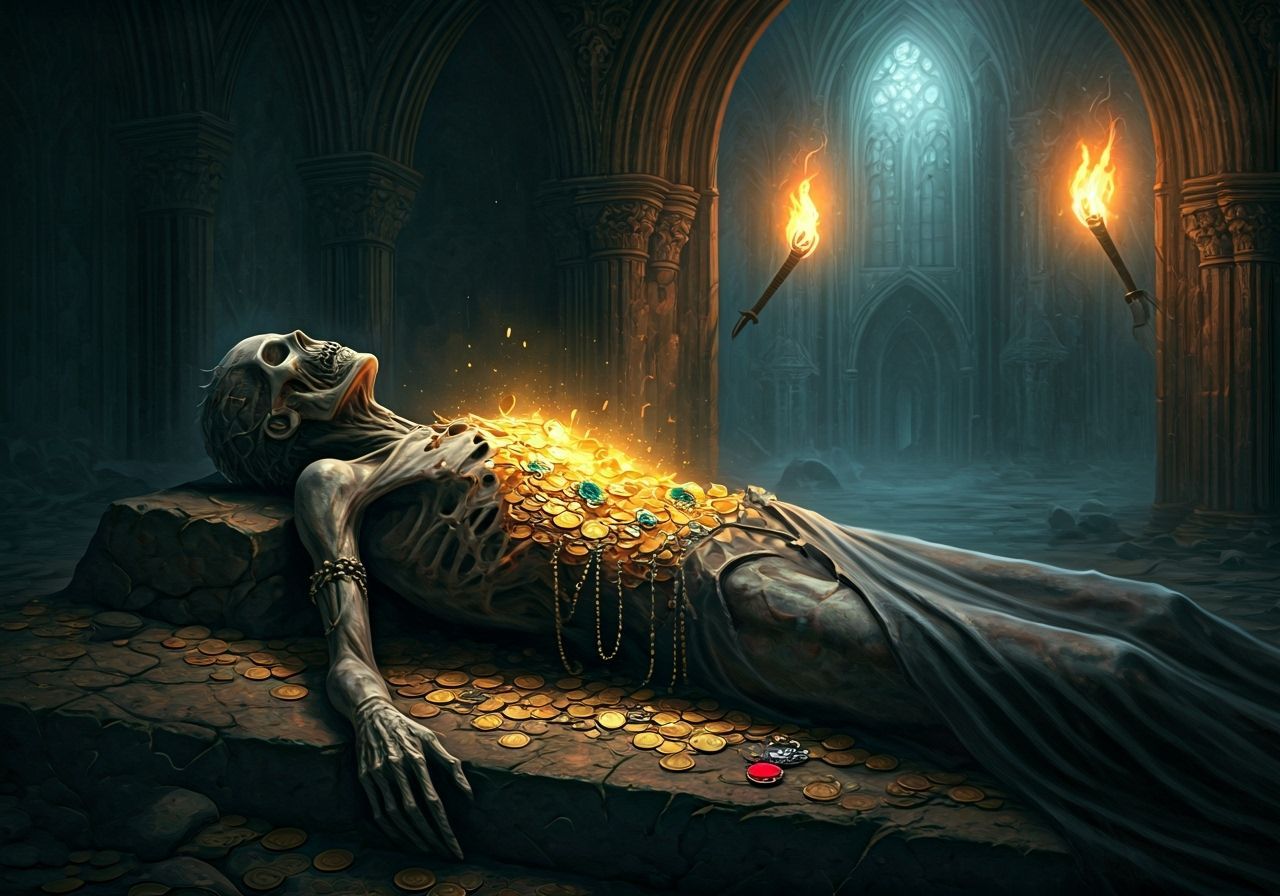Ancient Tomb Filled With Treasure and a Corpse