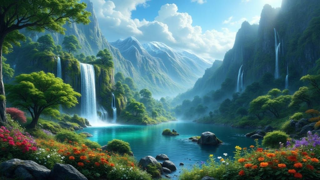 Rainy Day on the Azores: Waterfalls and Verdant Cliffs