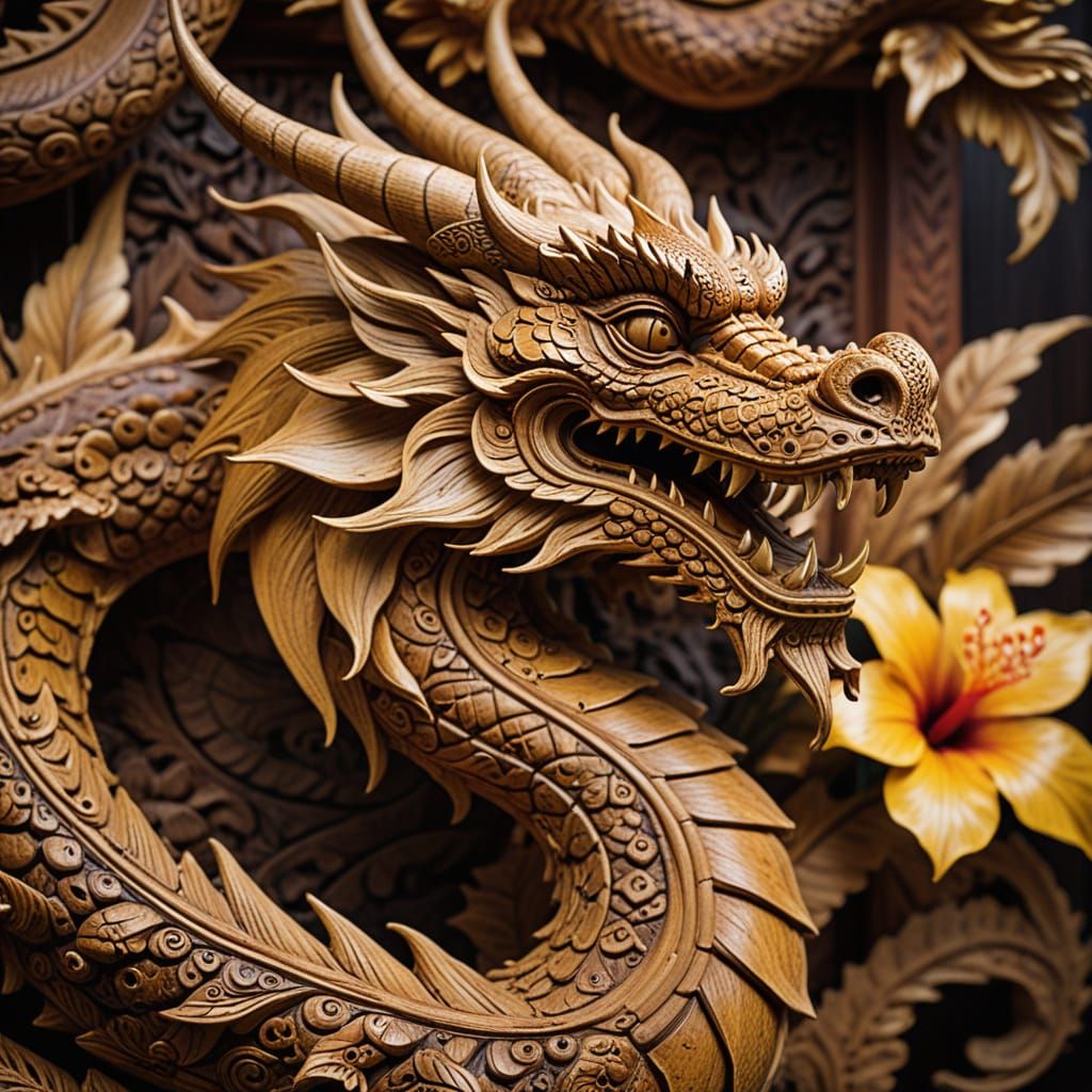 Balinese Dragon Sculpture Fine Art Photography
