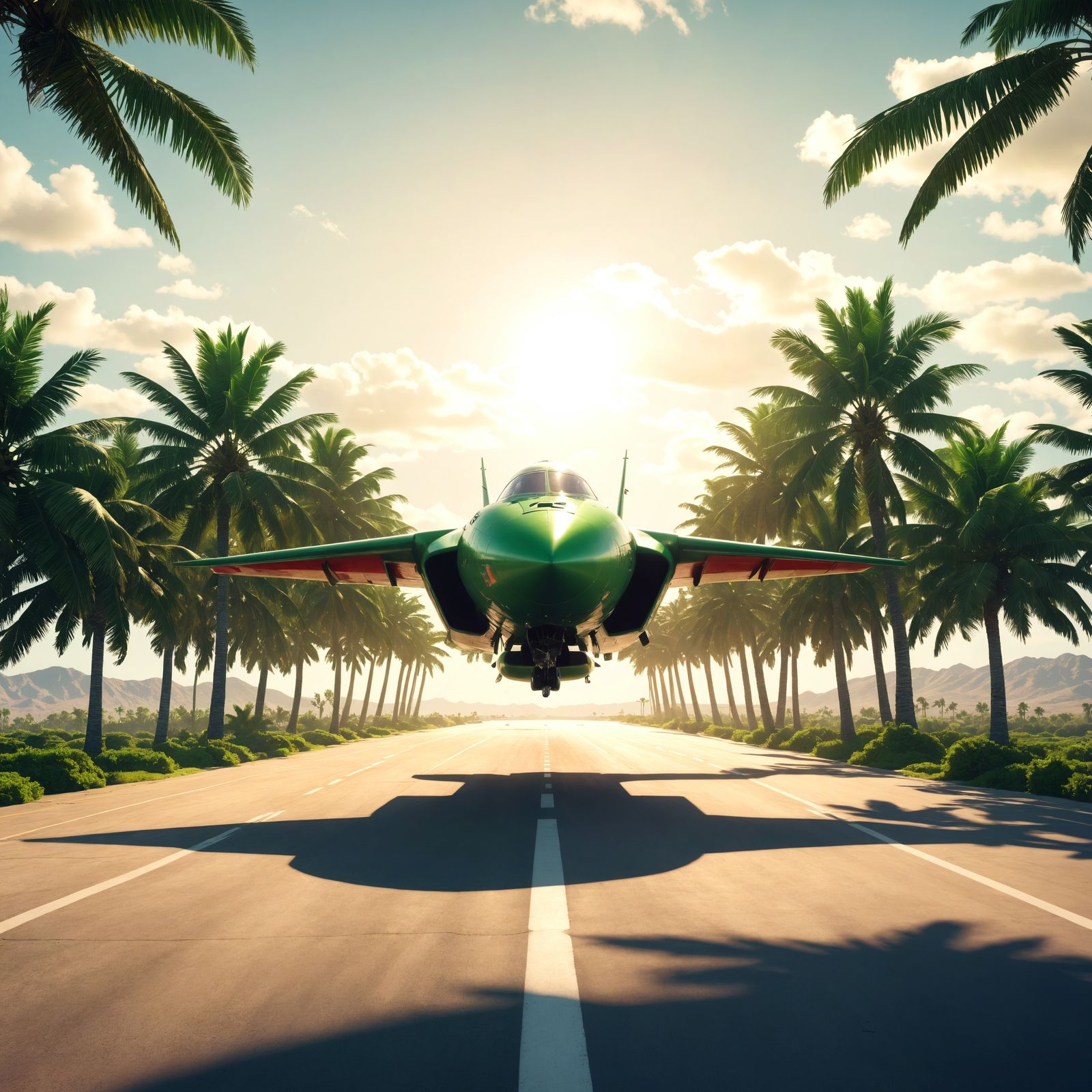 Thunderbird 2 Takes Flight from Tropical Runway