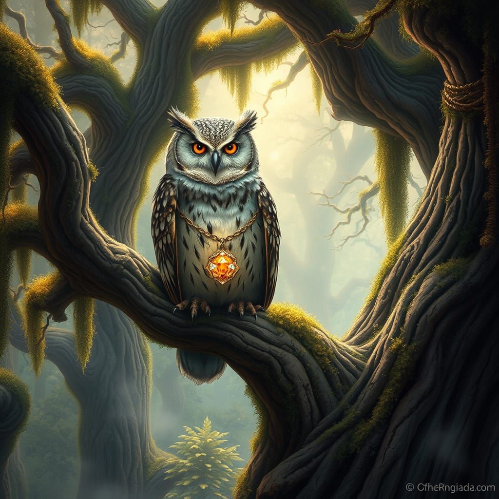 Enchanted Forest Wisdom: Hyperdetailed Fantasy Portrait of a...