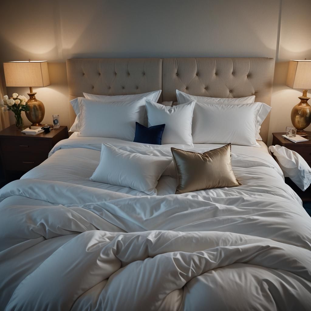 Soft Luxury Hotel Room in Matte Painting Style